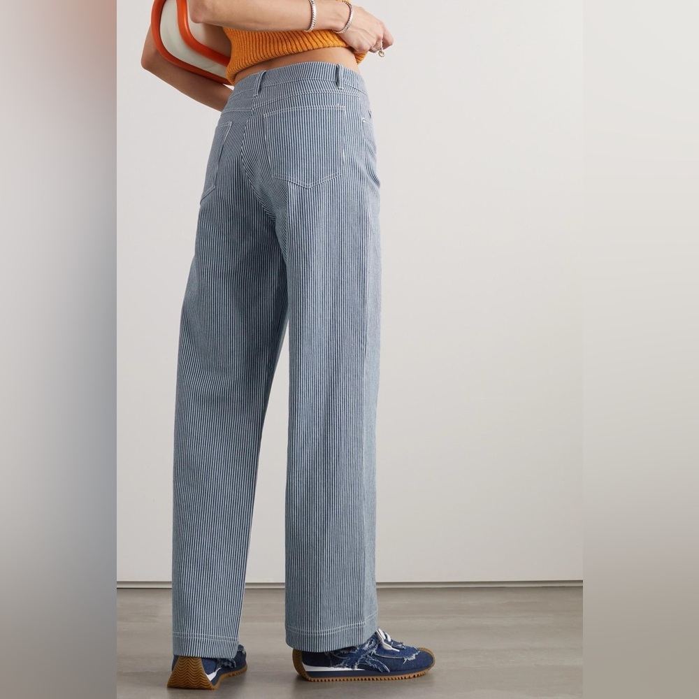 Remain Birger Christensen Blue Stripe Trouser - Picture 3 of 9